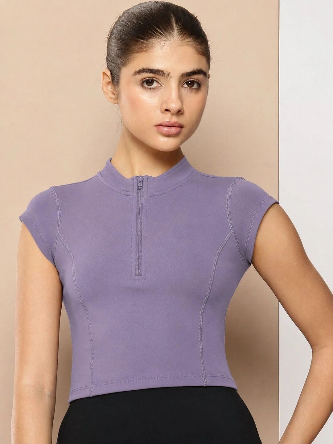 Alcis Women High Neck Slim Fit T-shirt-picture-52