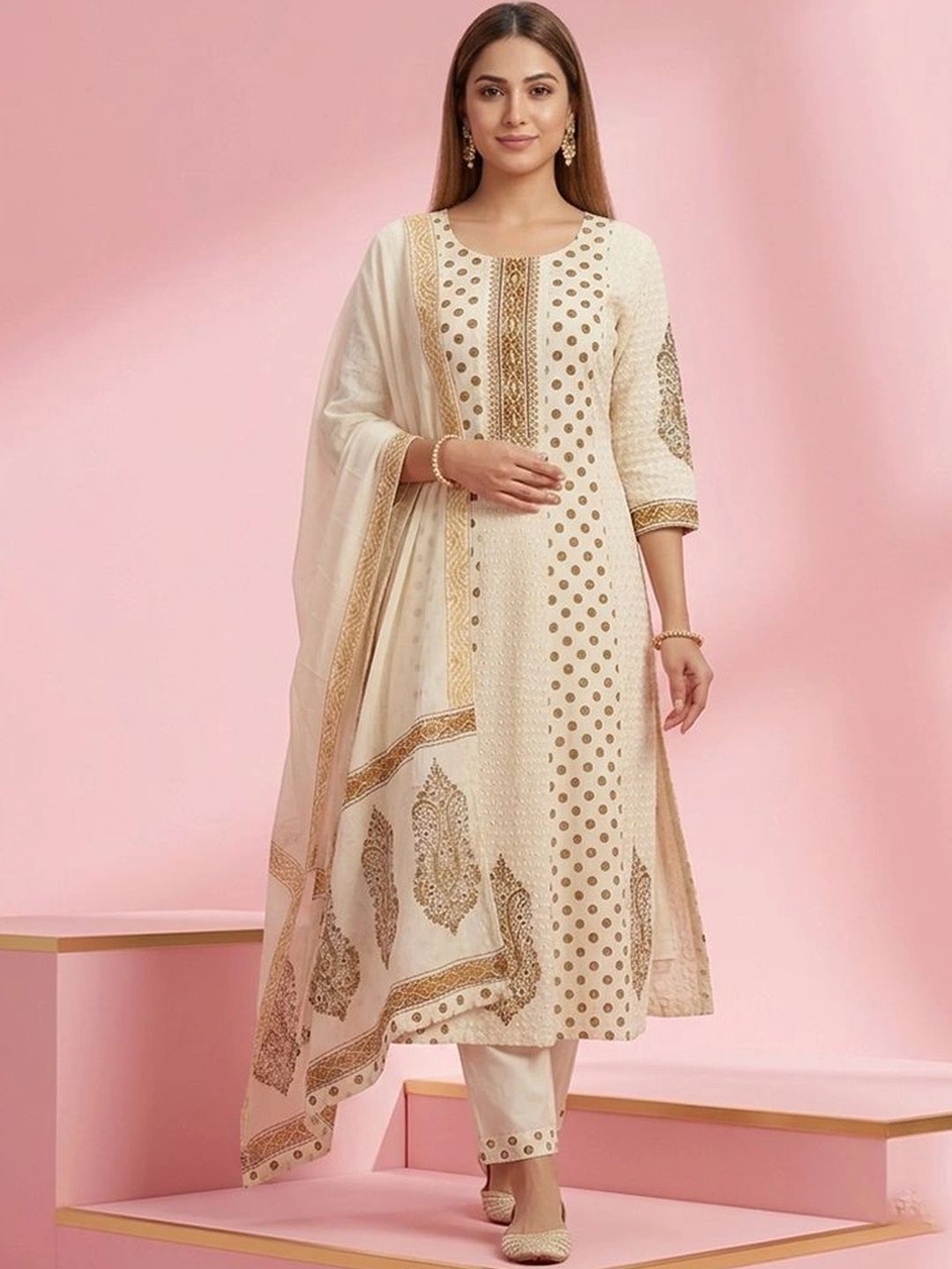 gokurtis Ethnic Motifs Printed Pure Cotton Blend Handloom Kurti-picture-15