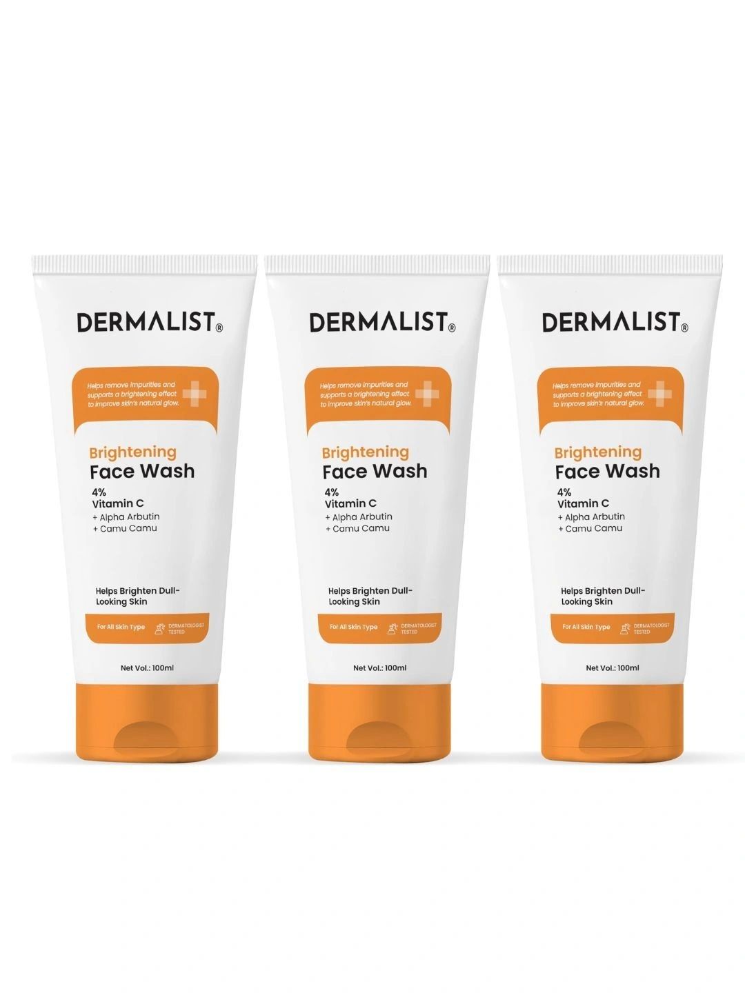 Dermalist Set of 3 Niacinamide Vitamin C Brightening Face Wash - 100 ml Each-picture-56