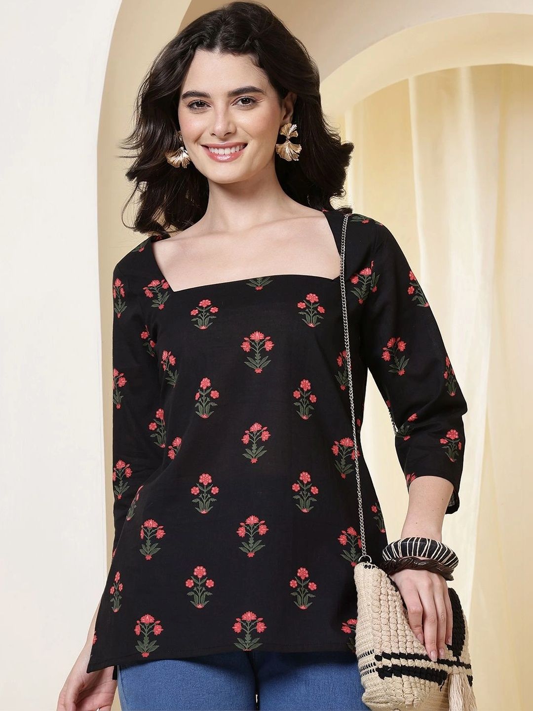 KALINI Floral Print Cotton Top-picture-20