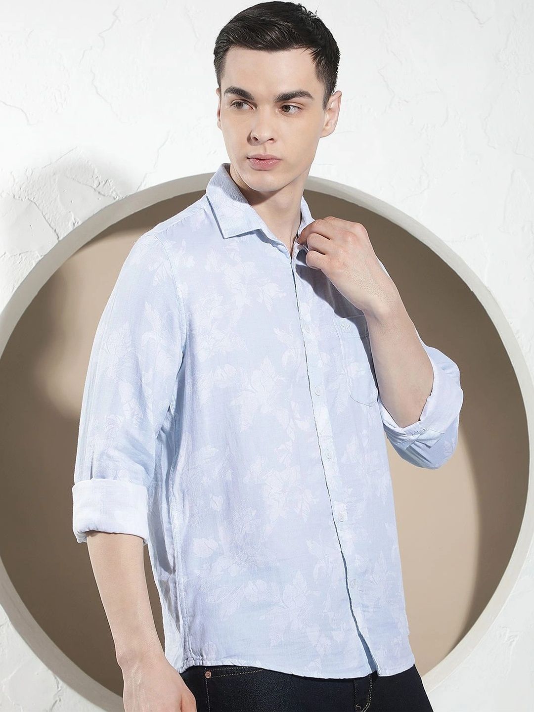 Crimsoune Club Men Slim Fit Floral Printed Casual Shirt-picture-20