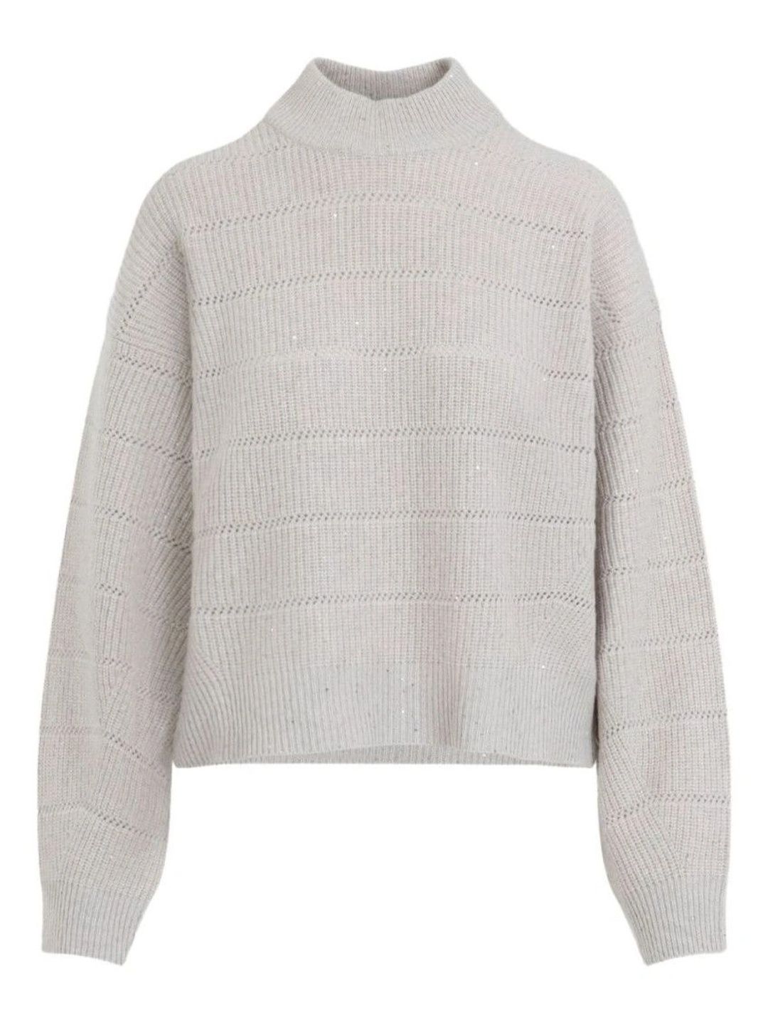 Brunello Cucinelli Women Cable Knit Woollen Crop Pullover-picture-38