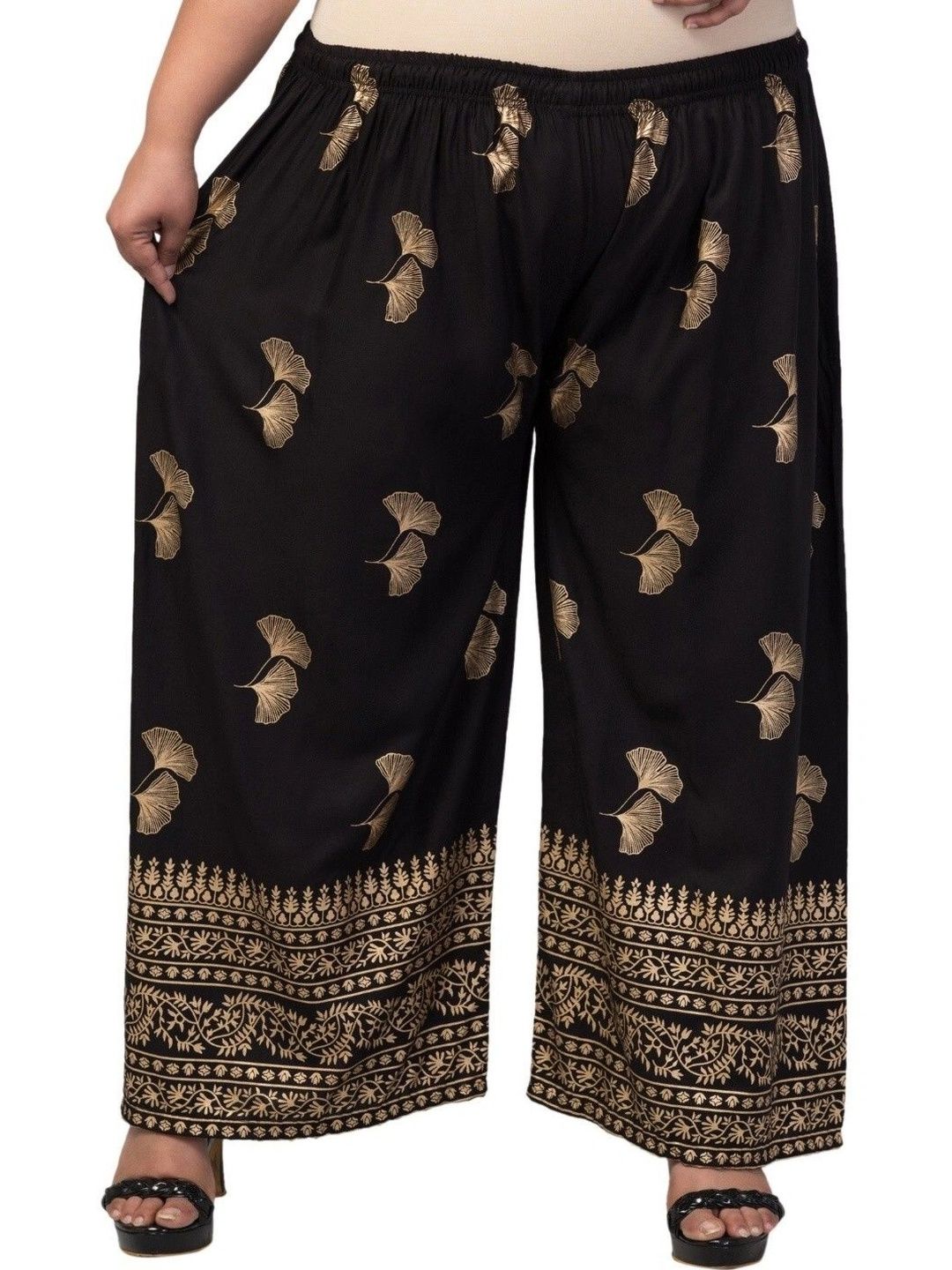 AF FASHION HUB Women Ethnic Motifs Printed Knitted Ethnic Palazzos-image-11