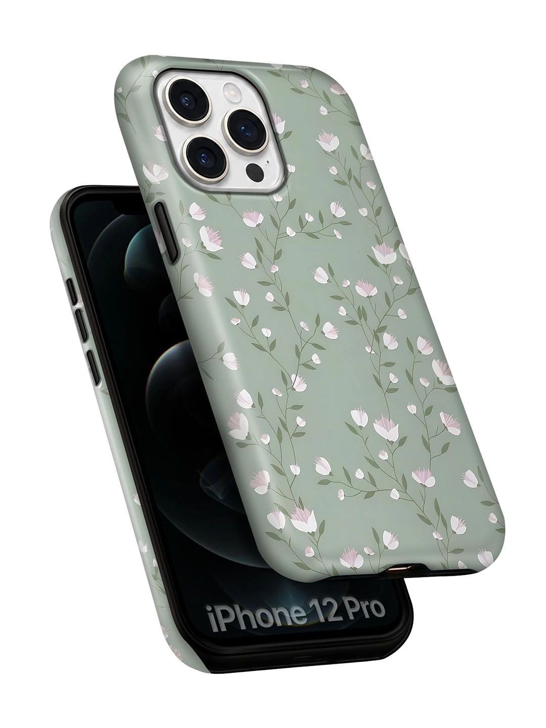QRIOH Floral Printed iPhone 12 Pro Back Case Mobile Accessories-picture-36
