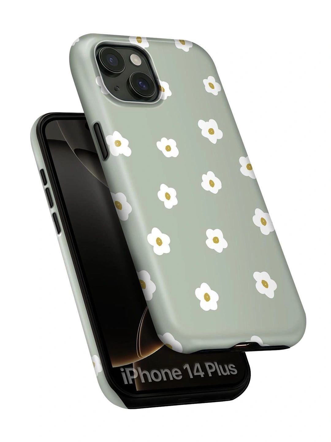 QRIOH Floral Printed iPhone 14 Plus Back Case Mobile Accessories-image-33