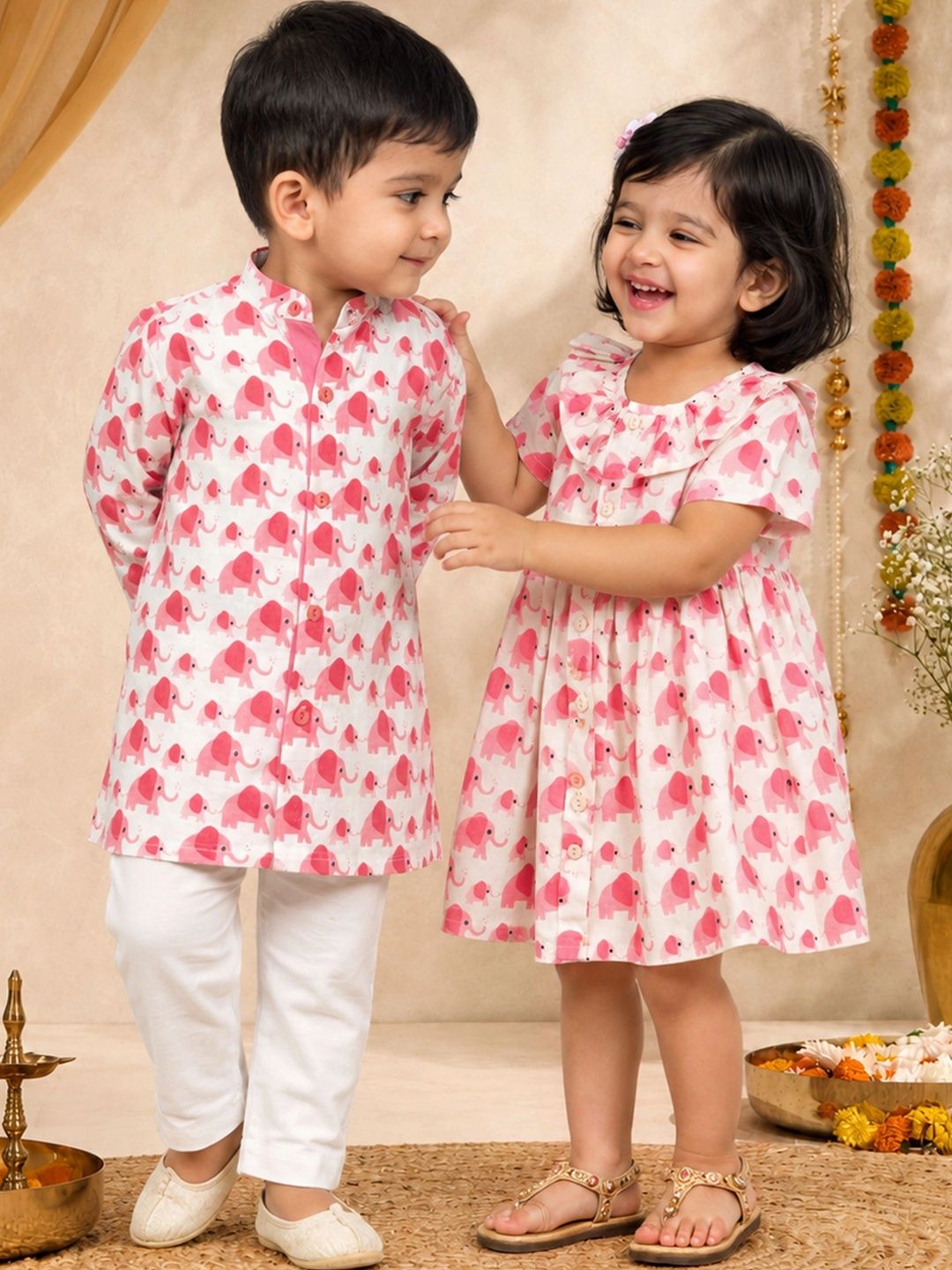 VASTRAMAY Boys Animal Printed Regular Kurta with Pyjamas-picture-10