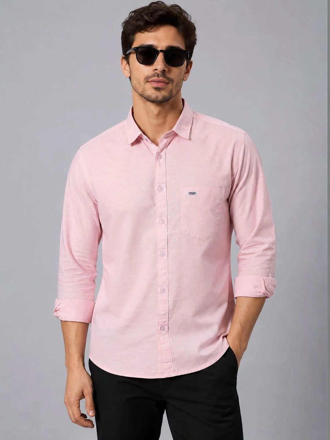 U.S. PITCHERS Men Modern Slim Fit Casual Shirt-picture-39