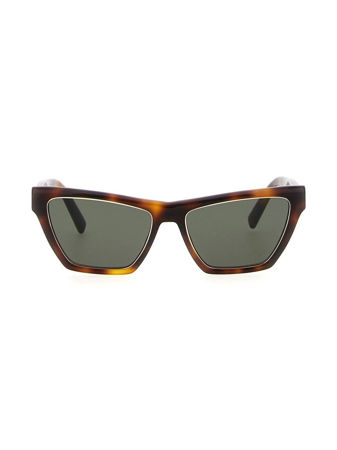 Saint Laurent Women Grey Lens & Brown Browline Sunglasses with-picture-16