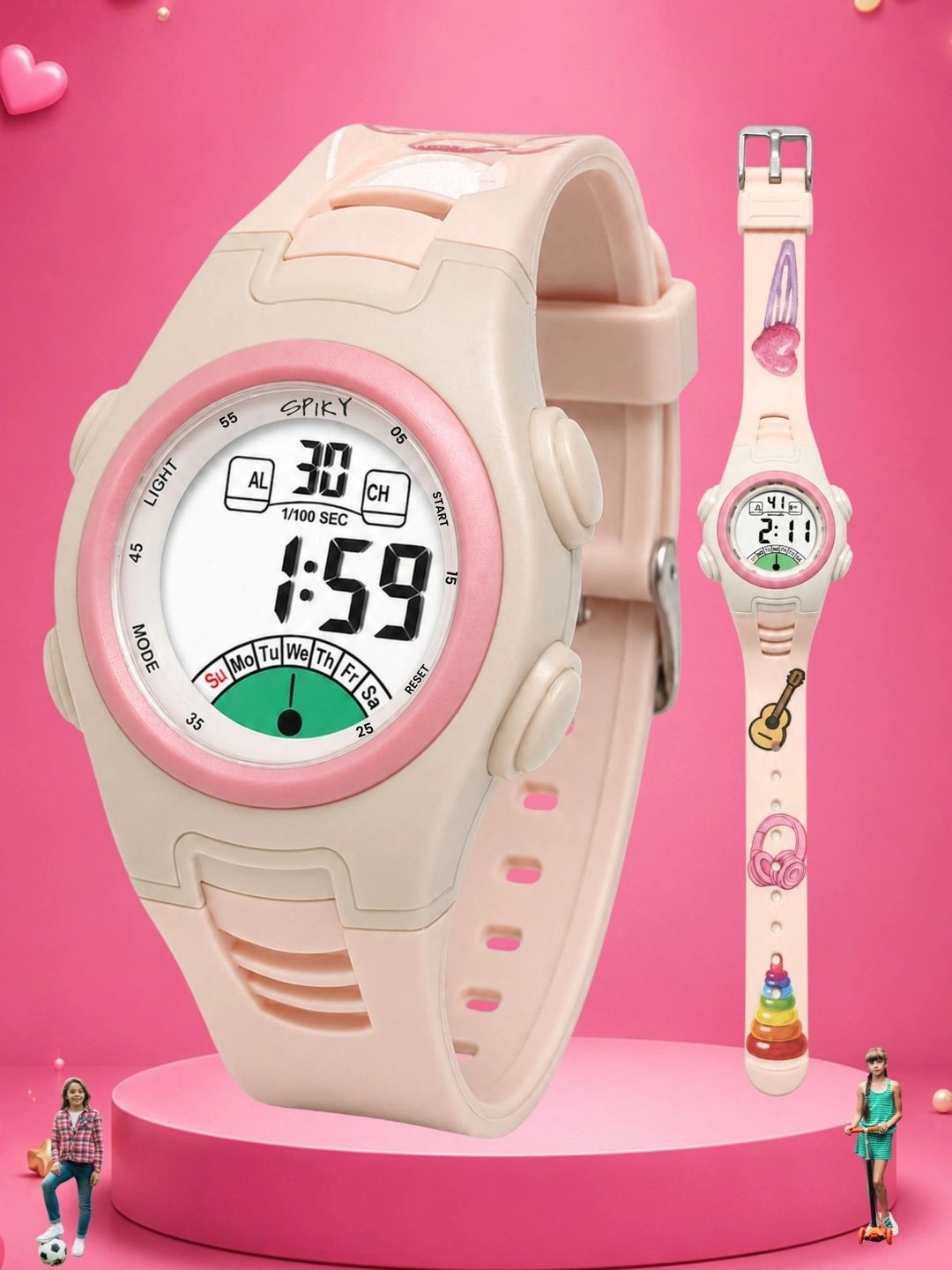 Spiky Girls Dial & Straps Digital Watch SPKEVA52_C5_PNK-picture-45