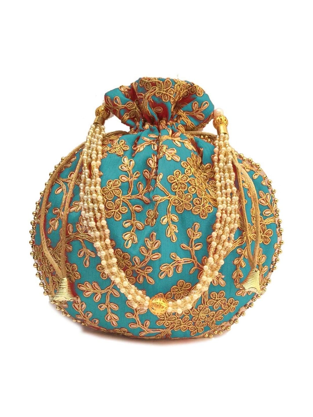 MaaCare Embroidered Embellished Potli Clutch-picture-19