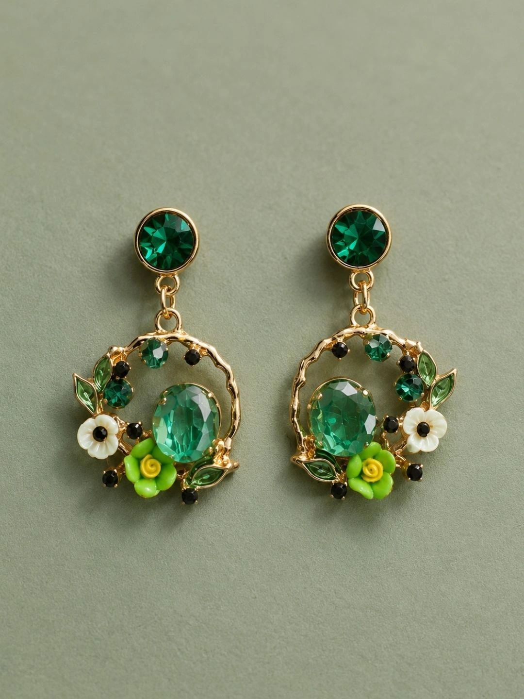VIDEYTI Floral Drop Earrings-picture-46