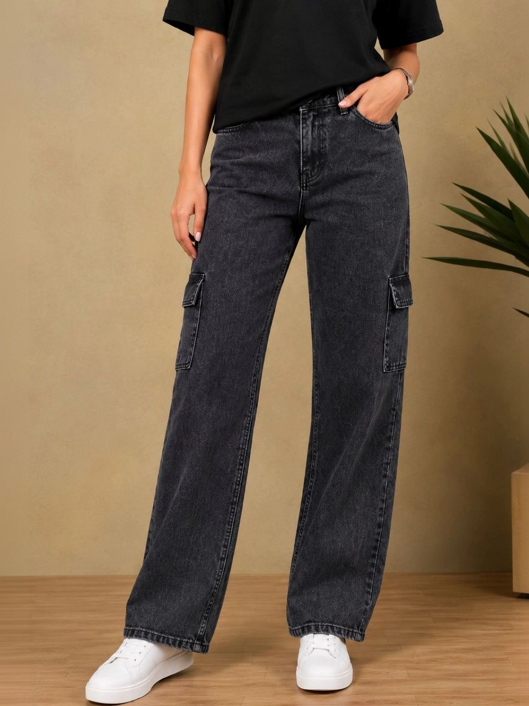 Metronaut Women Classic Easy Wash Cargos Trousers-picture-45