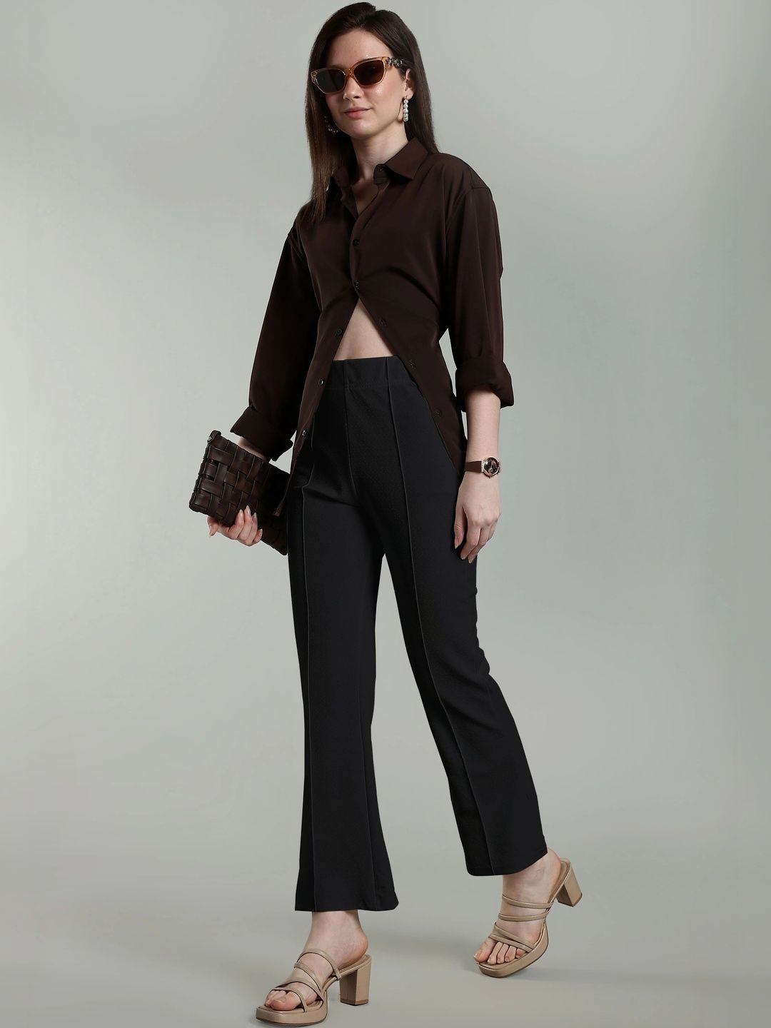 SZN Women Relaxed High-Rise Easy Wash Trousers-picture-48