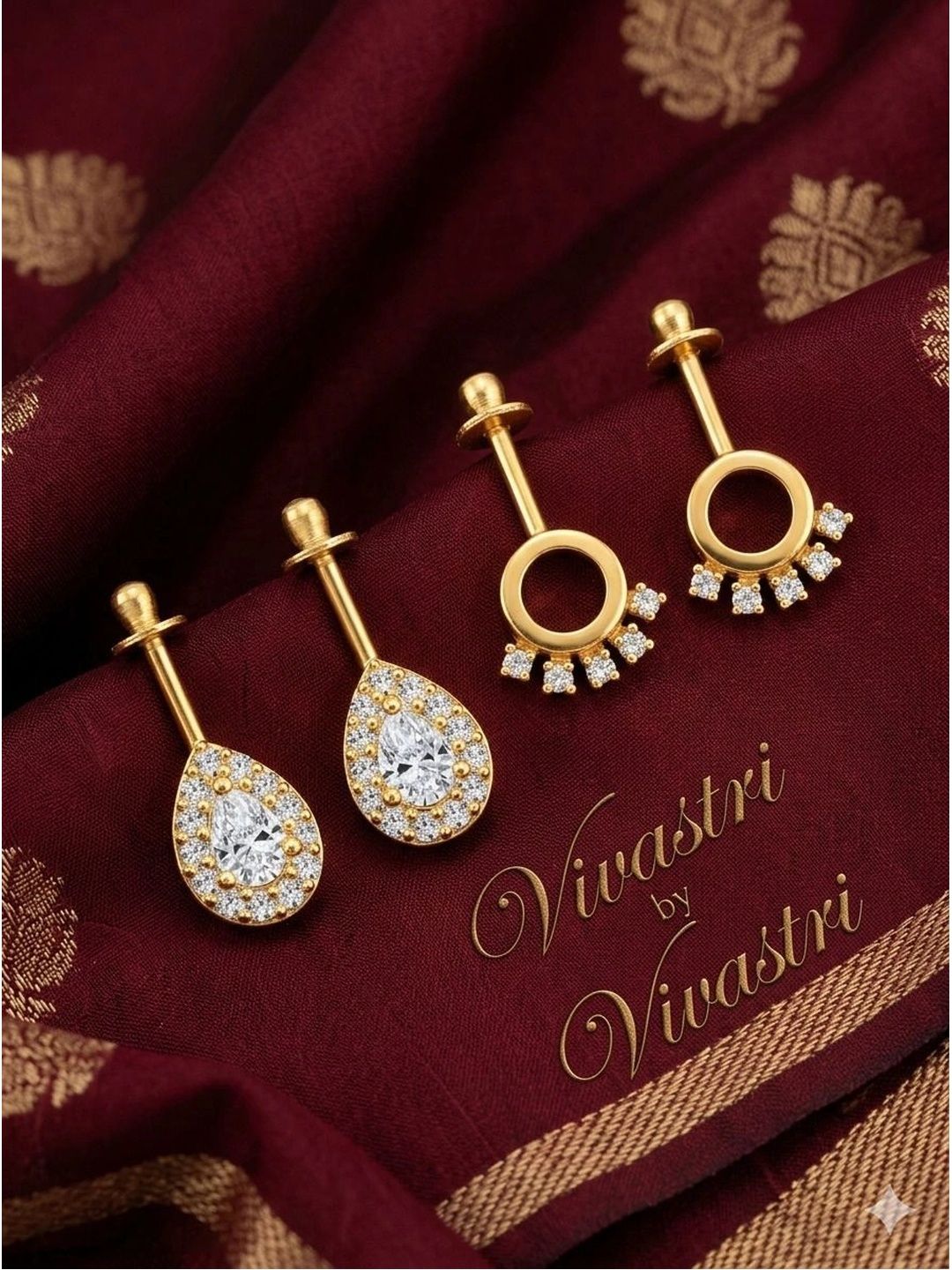 VIVASTRI Geometric Studs Earrings-picture-17