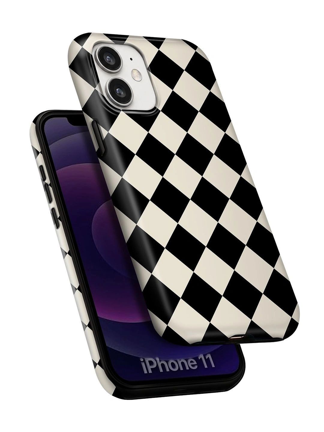 QRIOH Geometric Printed iPhone 11 Back Case Mobile Accessories-picture-30