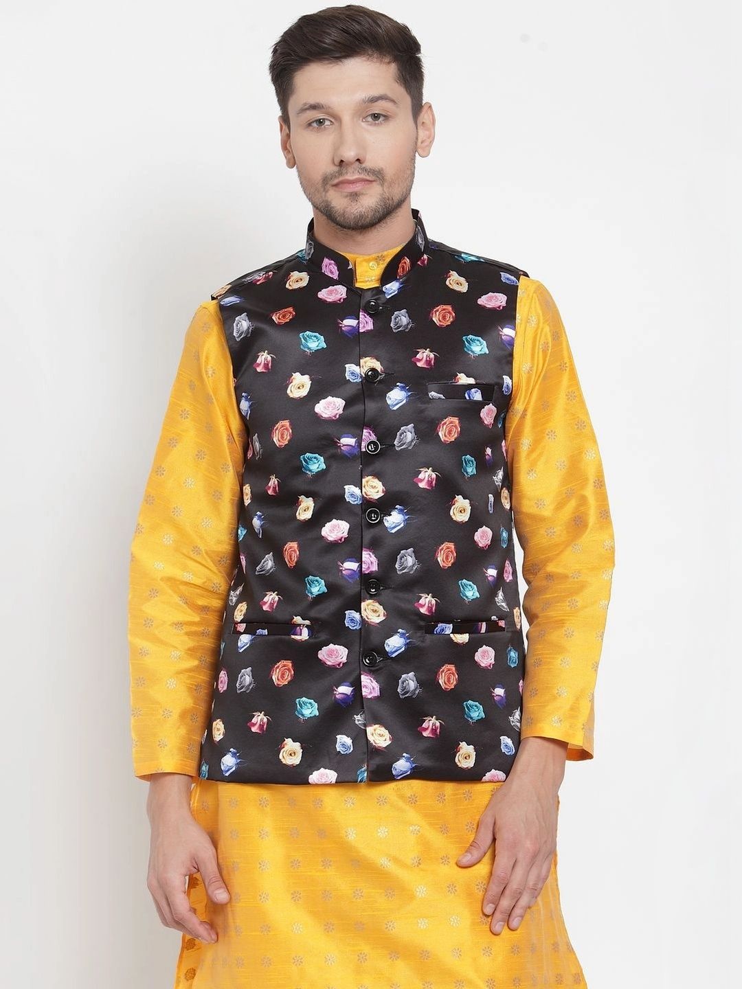 Moda Rapido Printed Cotton Woven Nehru Jacket-picture-20