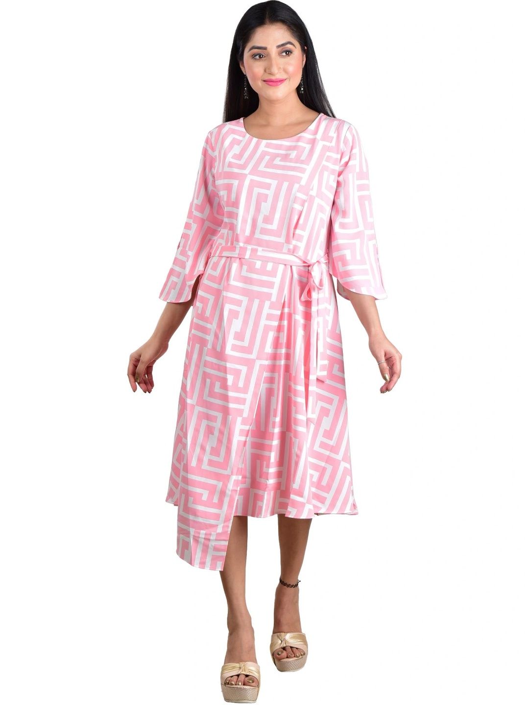 Clothe Funn Print A-Line Midi Dress-picture-3