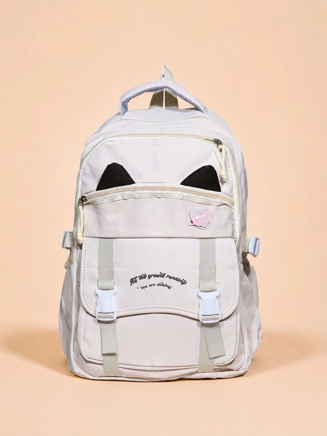 Donicy Women Typography Contrast Detail Backpack-picture-35