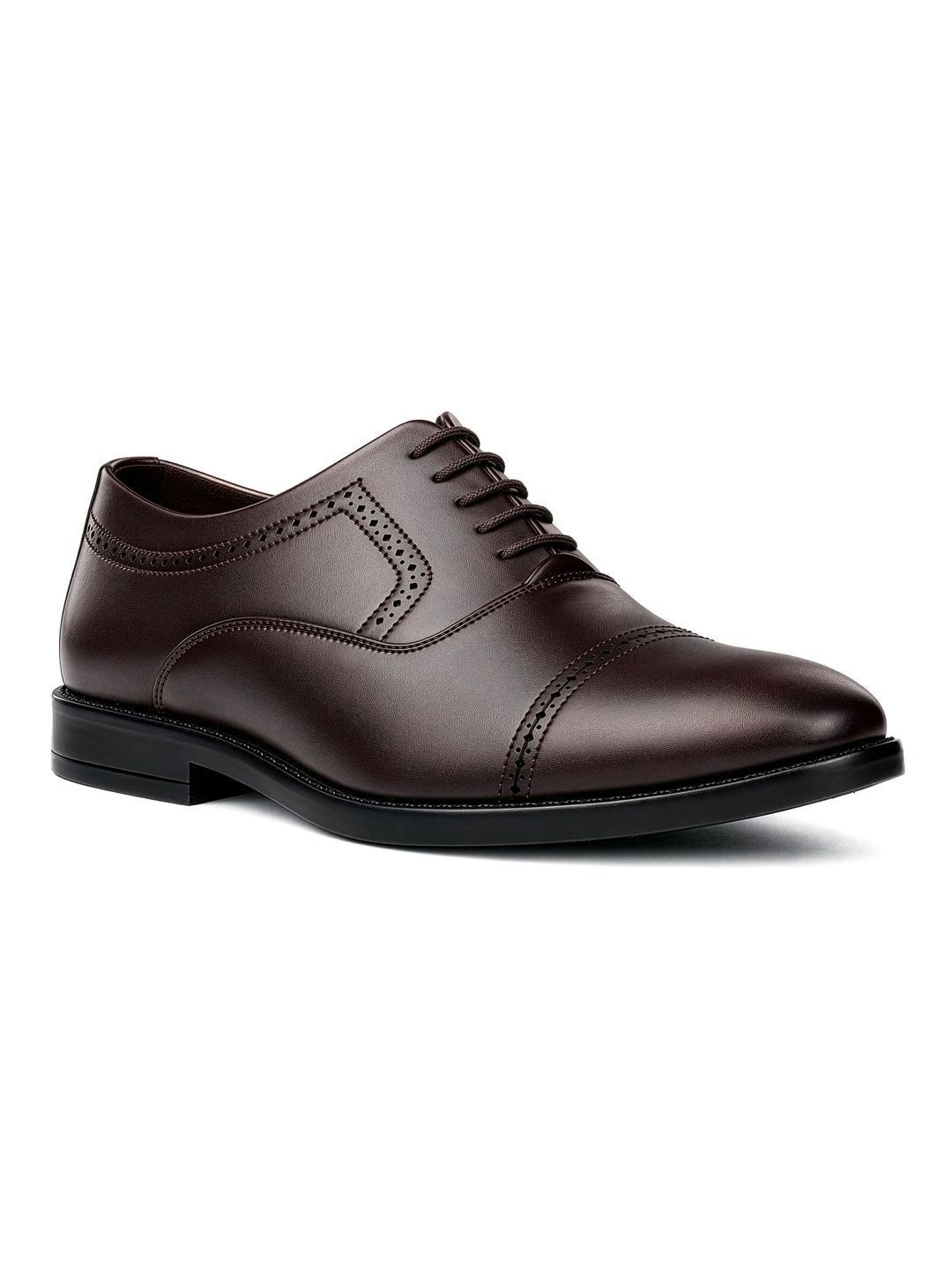 LOUIS STITCH Men Textured PU Pointed Toe Lace-Ups Oxfords Formal Shoes-picture-31