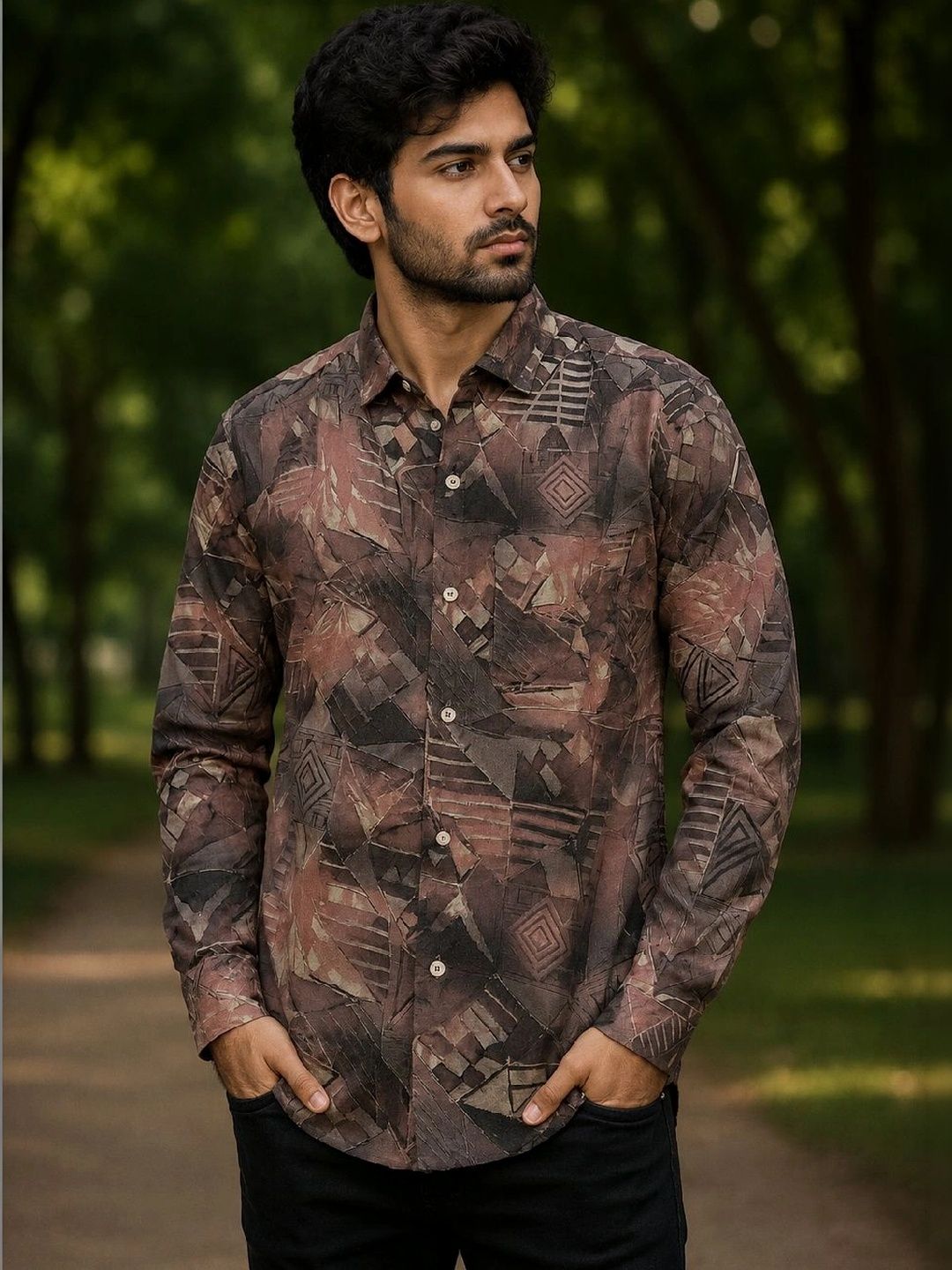 HERE&NOW Men Comfort Printed Casual Shirt-picture-56