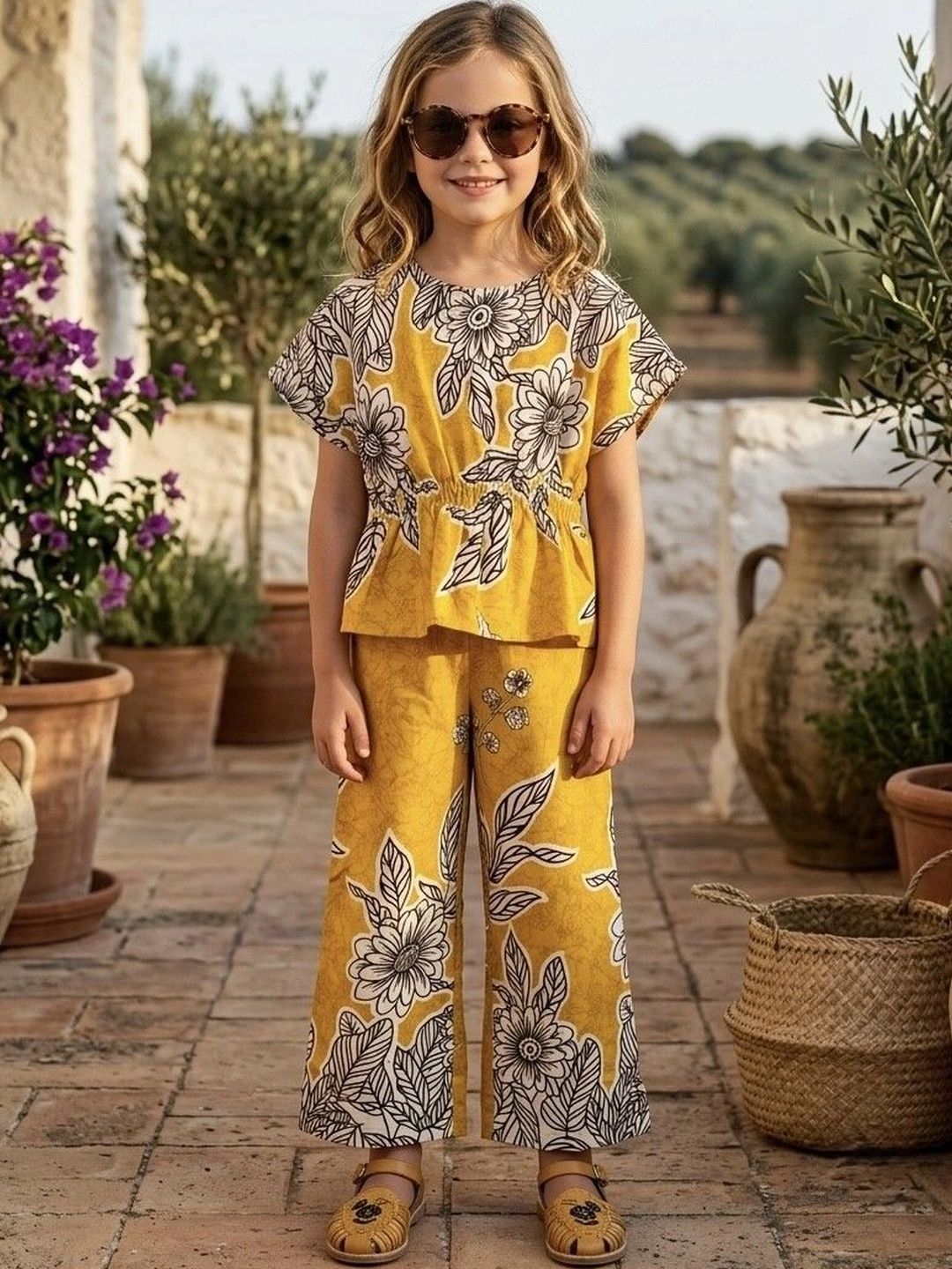 TRUFFLES Girls Printed Top With Trousers-picture-32