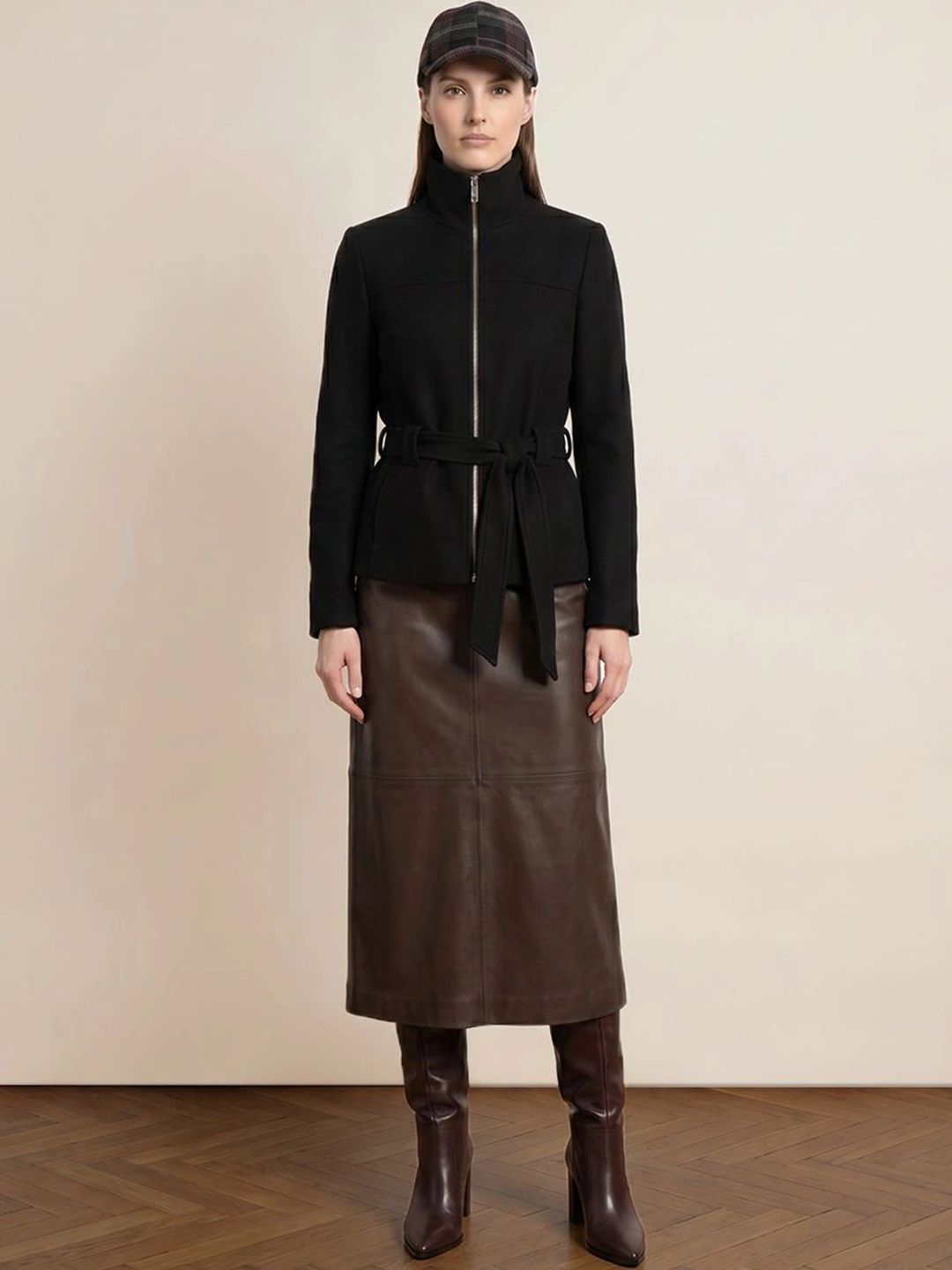 Vero Moda Stand Collar Hip Length Overcoat-picture-13