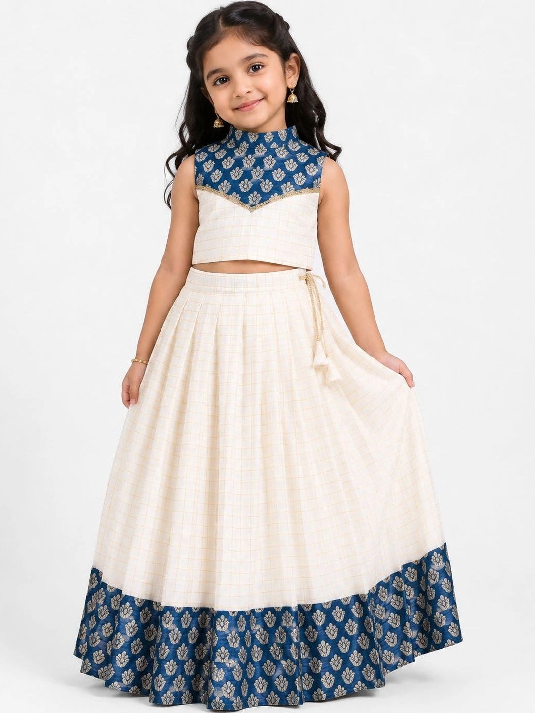 Minipattu Girls Printed Ready to Wear Lehenga &-picture-46