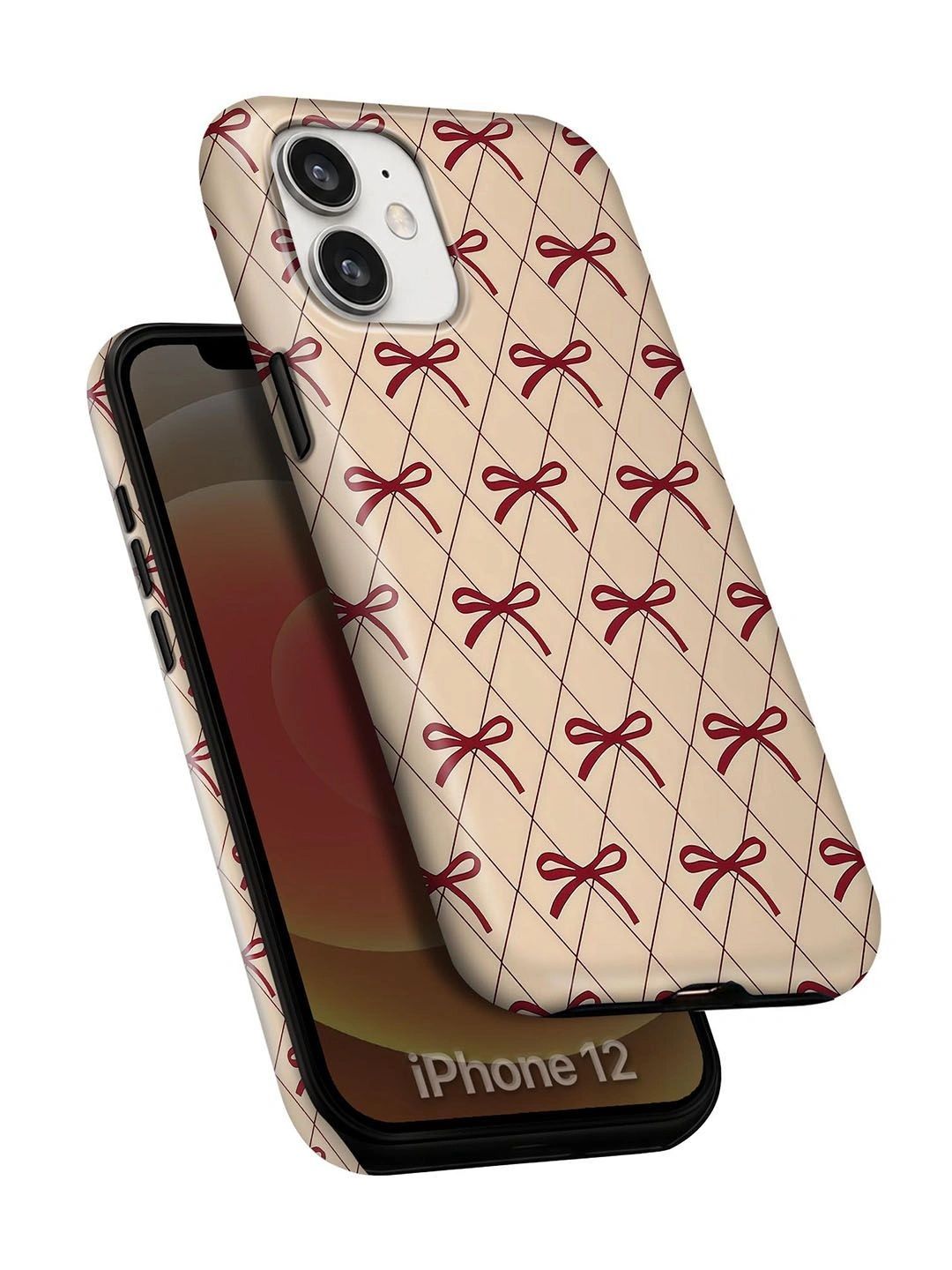 QRIOH Geometric Printed iPhone 12 Back Case Mobile Accessories-picture-21