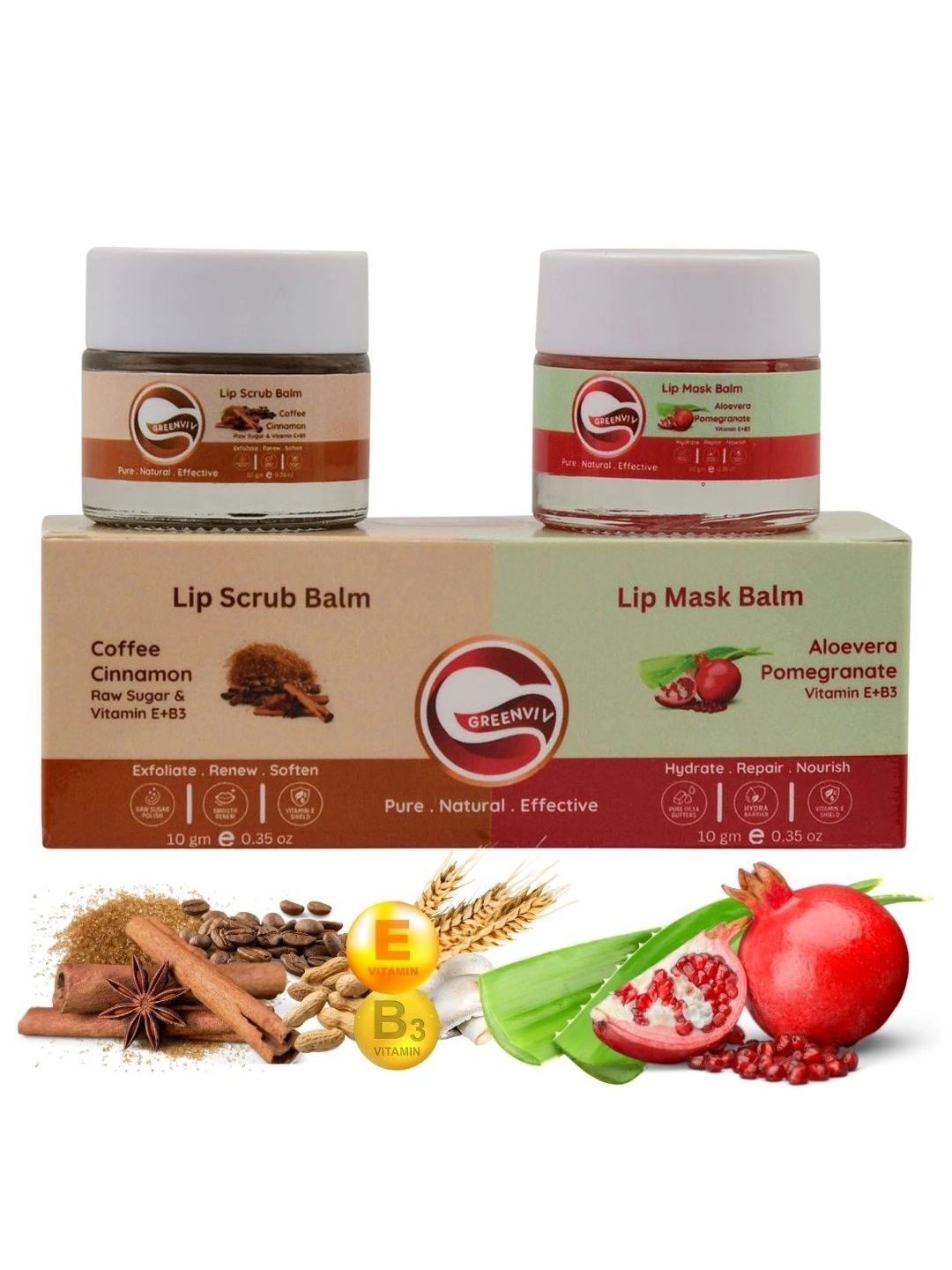 Greenviv Set of 2 Lip Mask & Lip Scrub -10 g Each-image-18