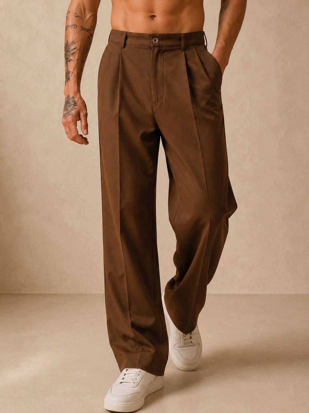 HERE&NOW Men Relaxed Easy Wash Trousers-picture-53