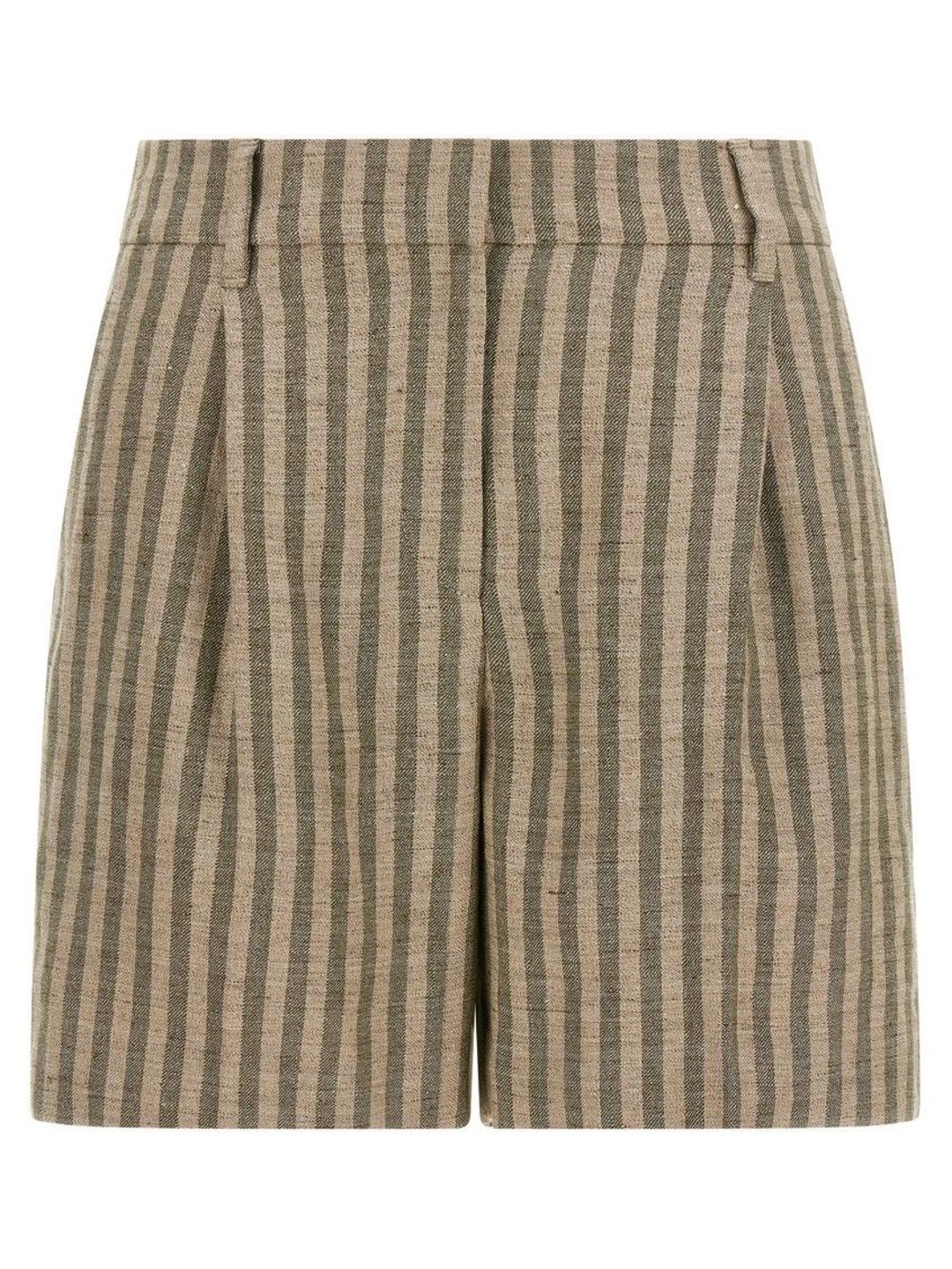 Brunello Cucinelli Women Striped Linen Technology Shorts-picture-24