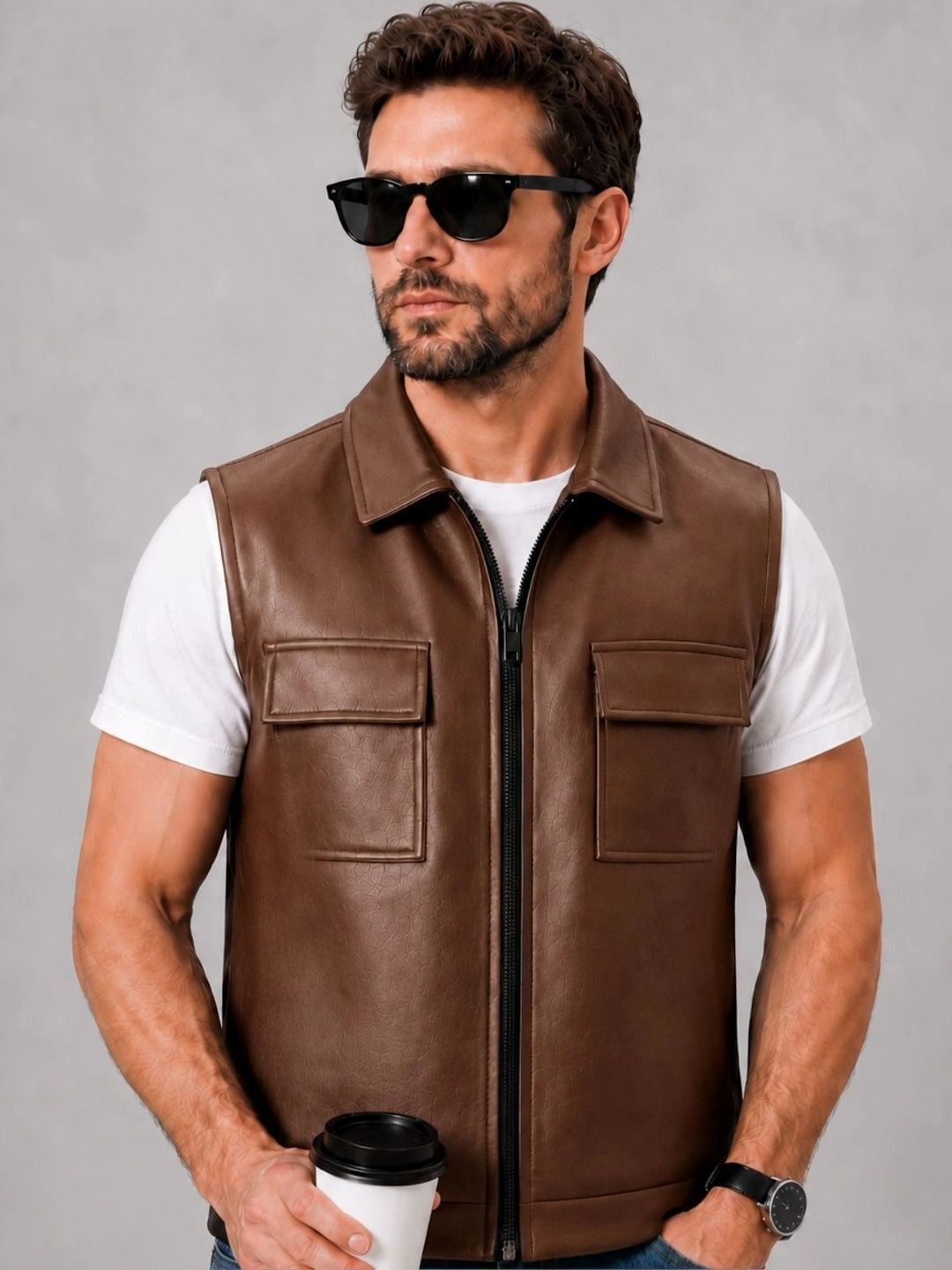 Raxedo Men Leather Training or Gym Jacket-picture-31