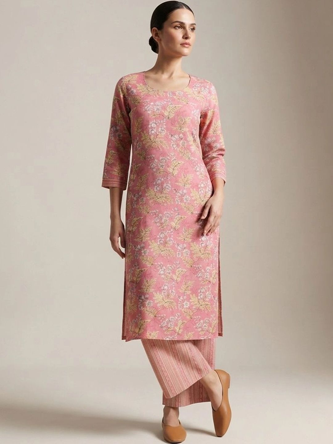 gokurtis Floral Printed Pure Cotton Blend Handloom Kurti-picture-50