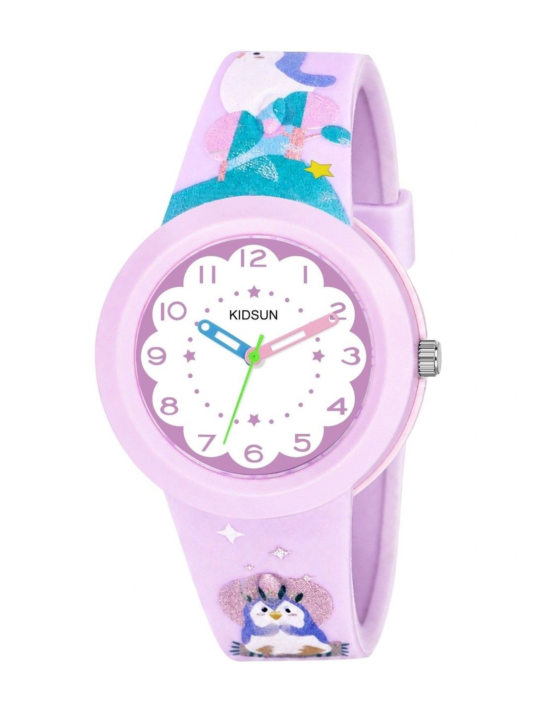 KIDSUN Girls Printed Dial & Straps Analogue Multi Function Watch WB04_PURPLE_PURPLE-picture-17