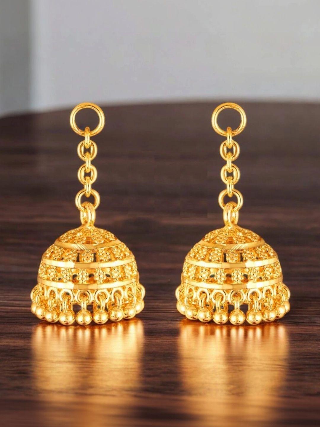 VIVASTRI Dome Shaped Jhumkas Earrings-picture-40