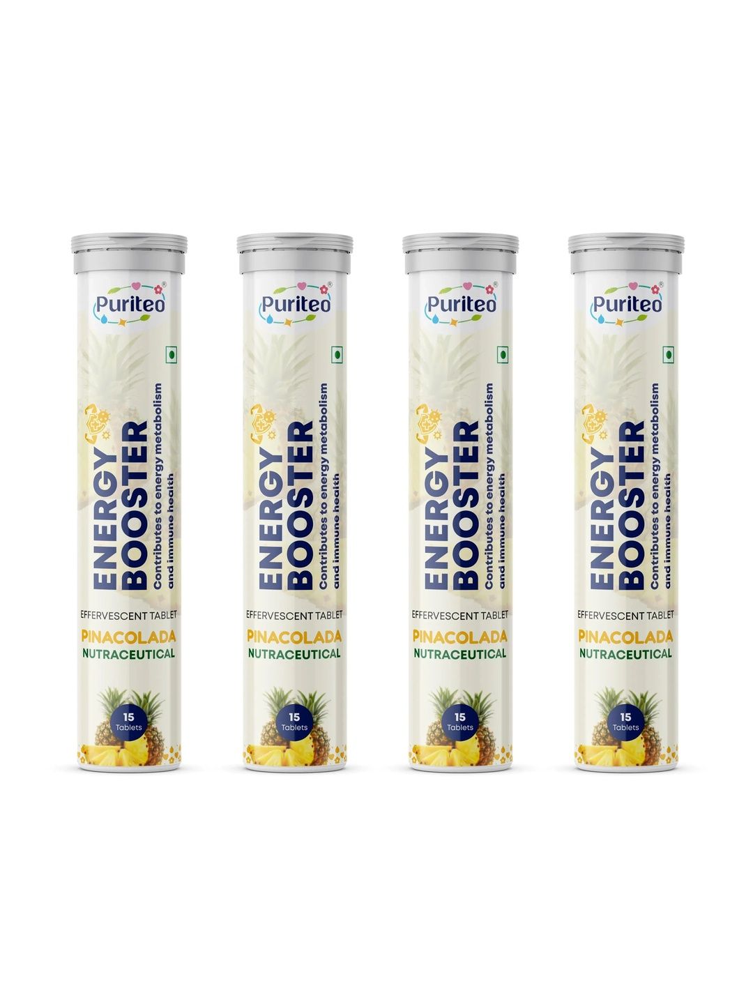 Puriteo Set Of 4 Energy Booster Effervescent Tablets - 15 Tablets Each-image-12