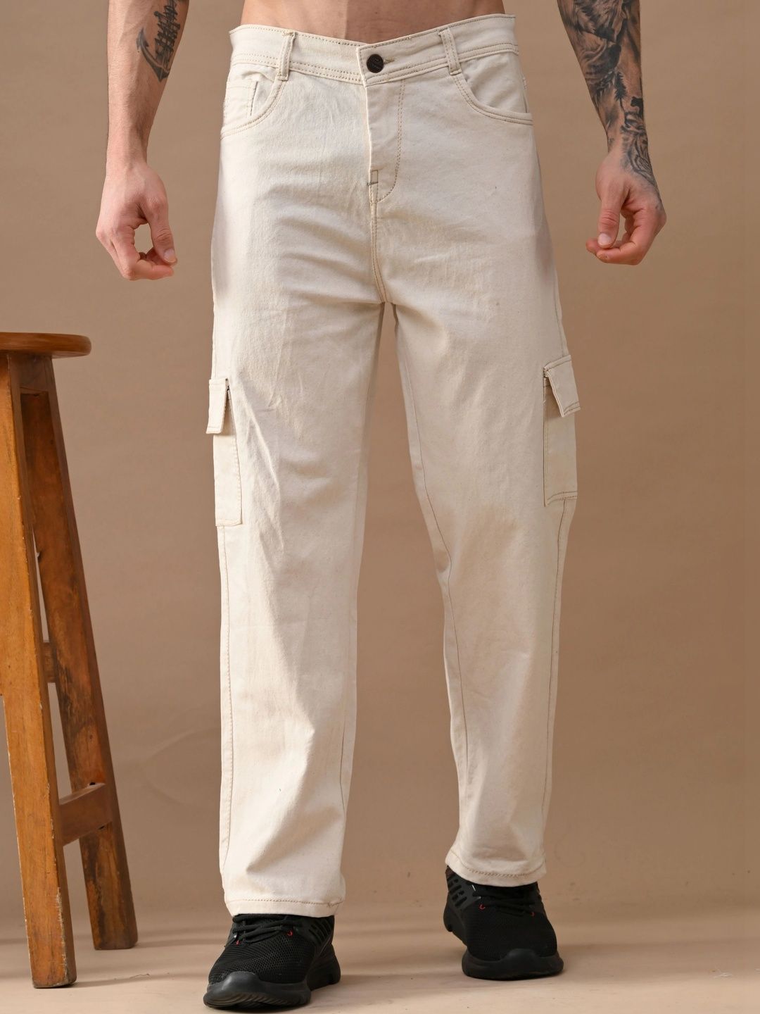 HERE&NOW Men Classic Easy Wash Cargos Trousers-picture-34
