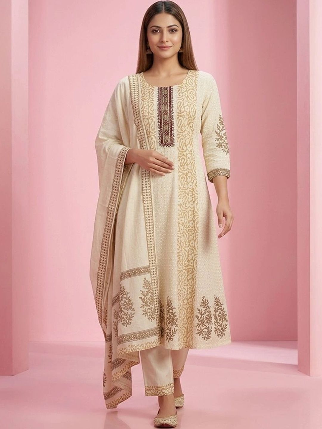 gokurtis Ethnic Motifs Printed Pure Cotton Blend Handloom Kurti-picture-21