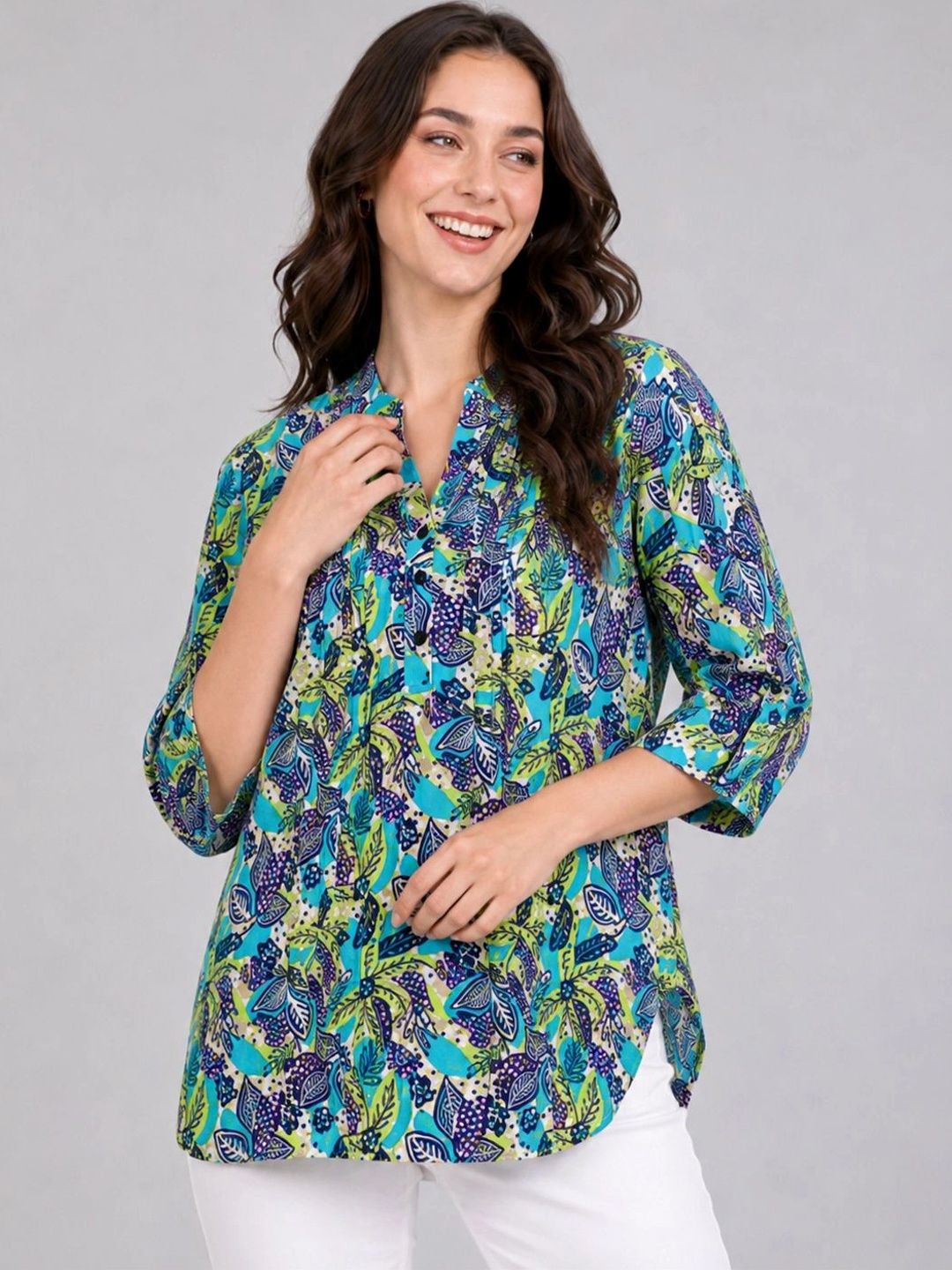 HERE&NOW Tropical Print Tropical Top-picture-33