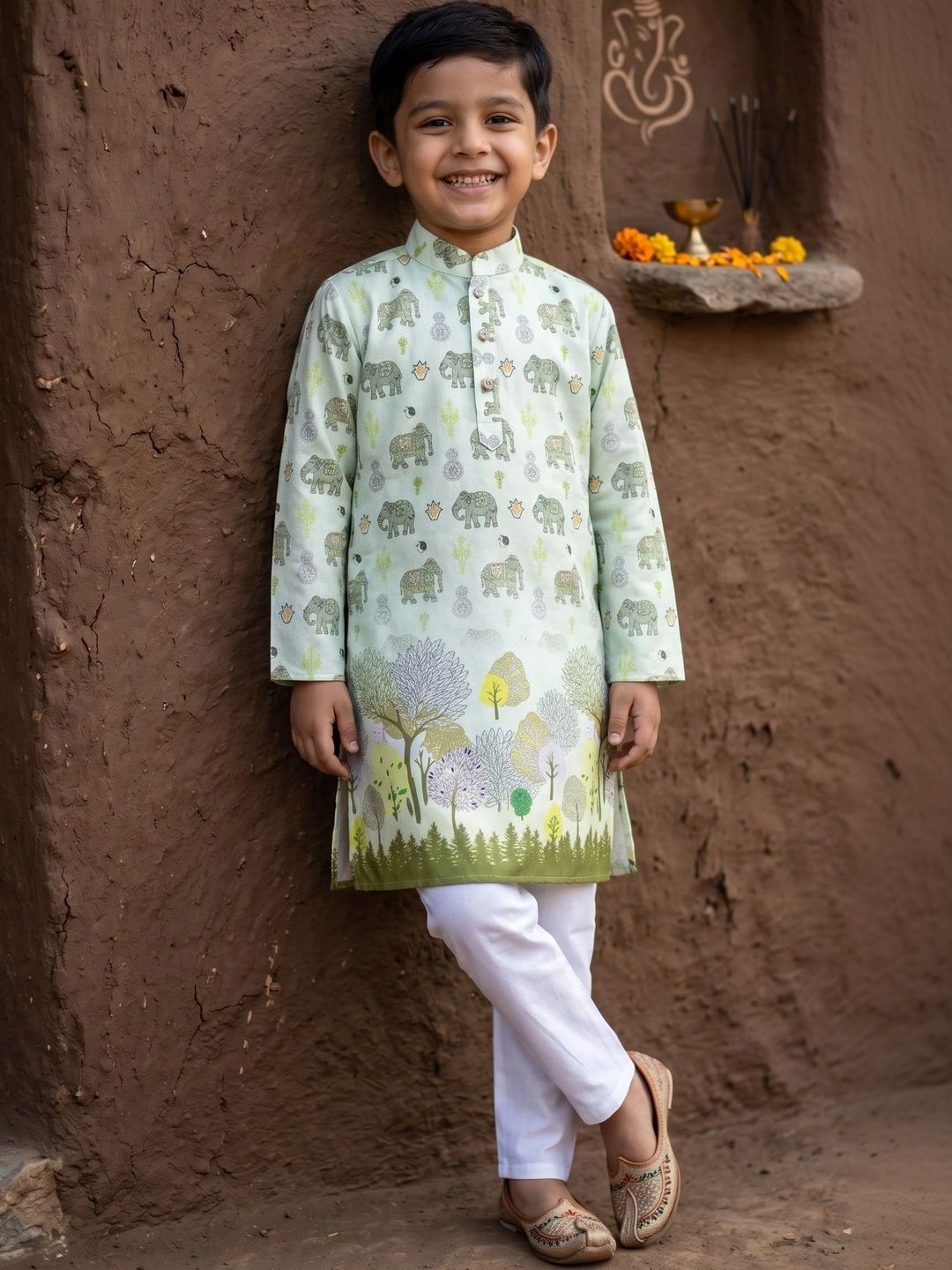 BAESD Boys Animal Printed Regular Kurta with Pyjamas-image-42