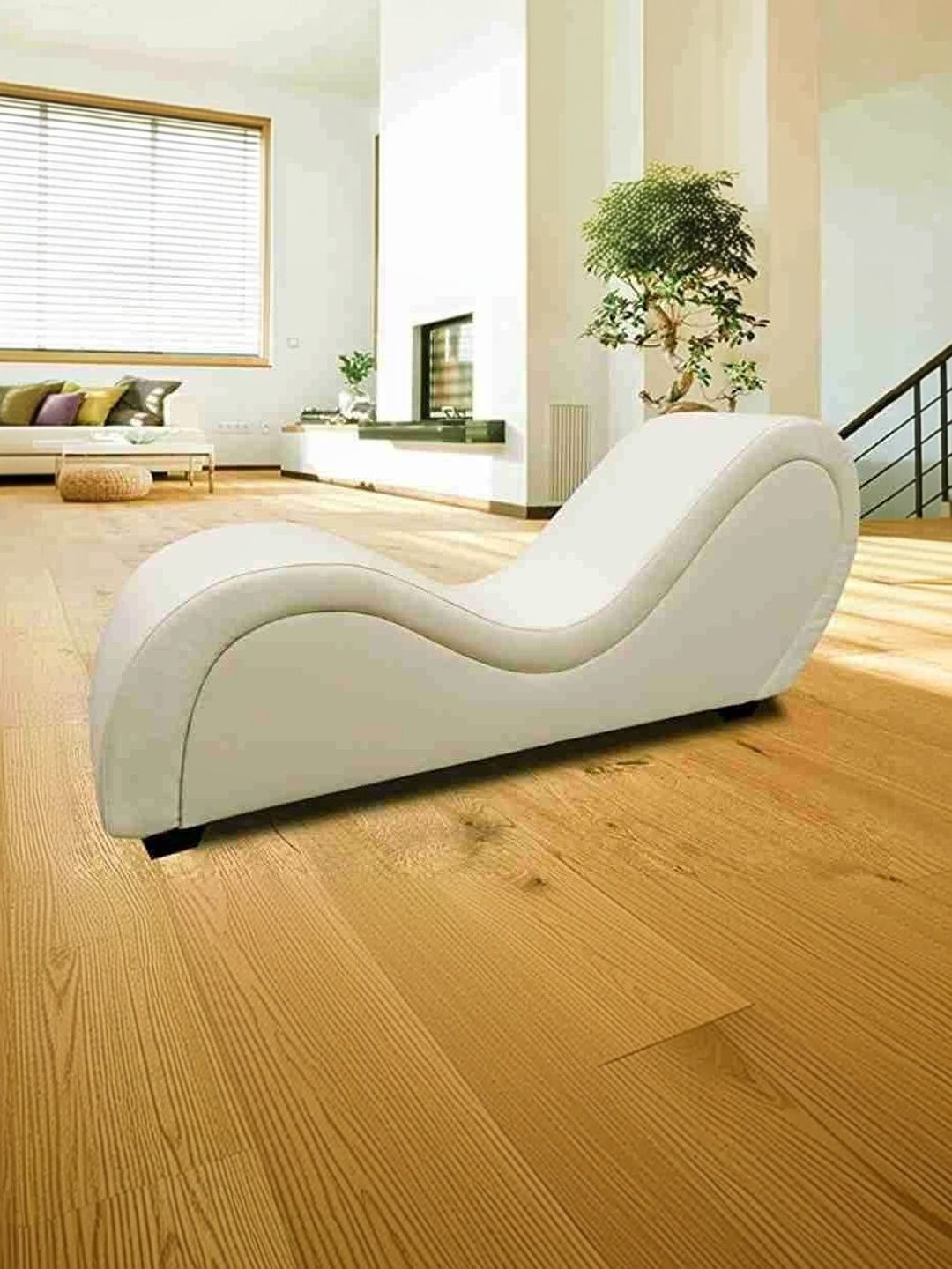 INDIAWOODMART Beige Textured Wooden Lounge Chair-picture-38