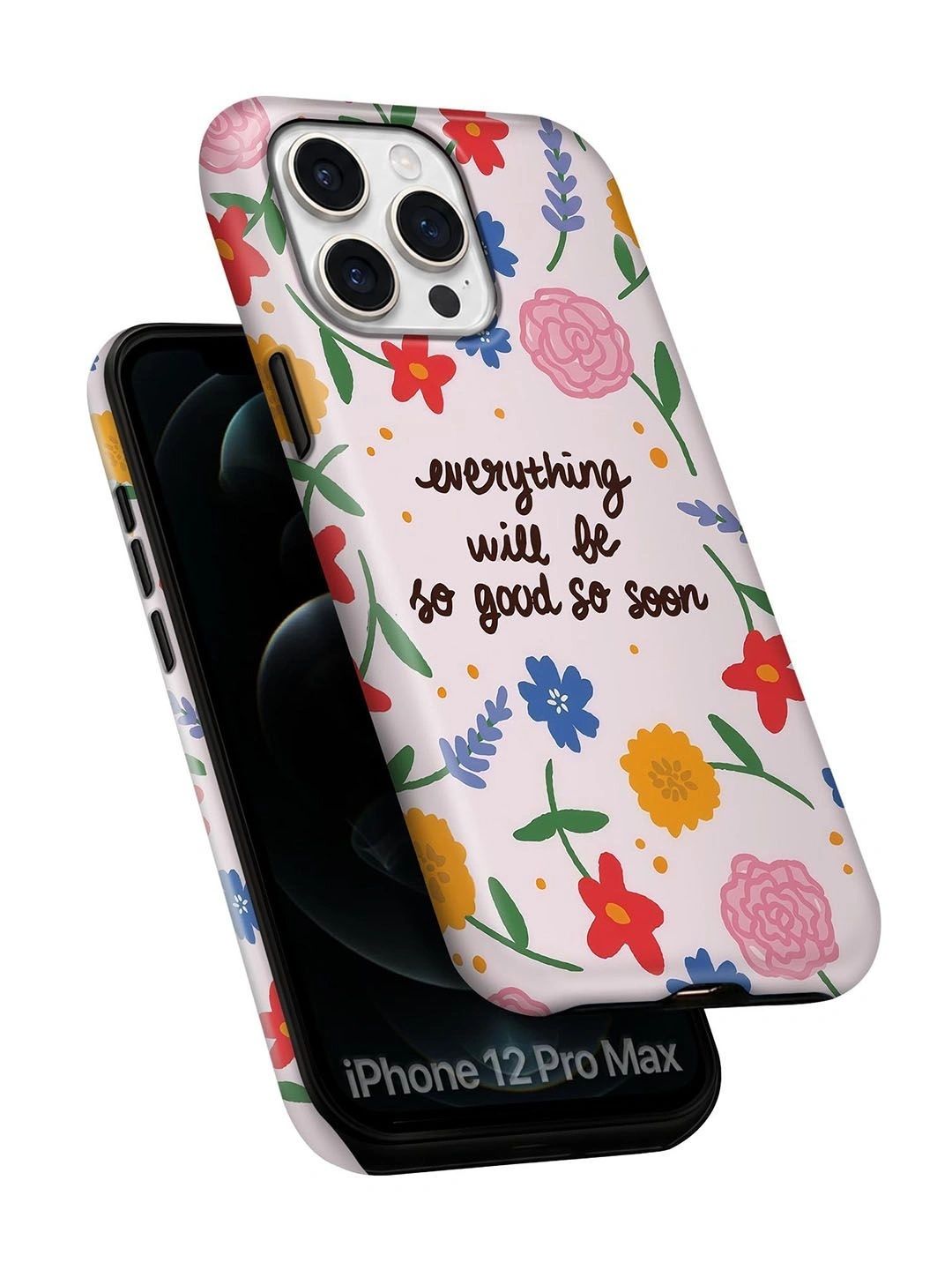 QRIOH Floral Printed iPhone 12 Pro Max Back Case Mobile Accessories-picture-29