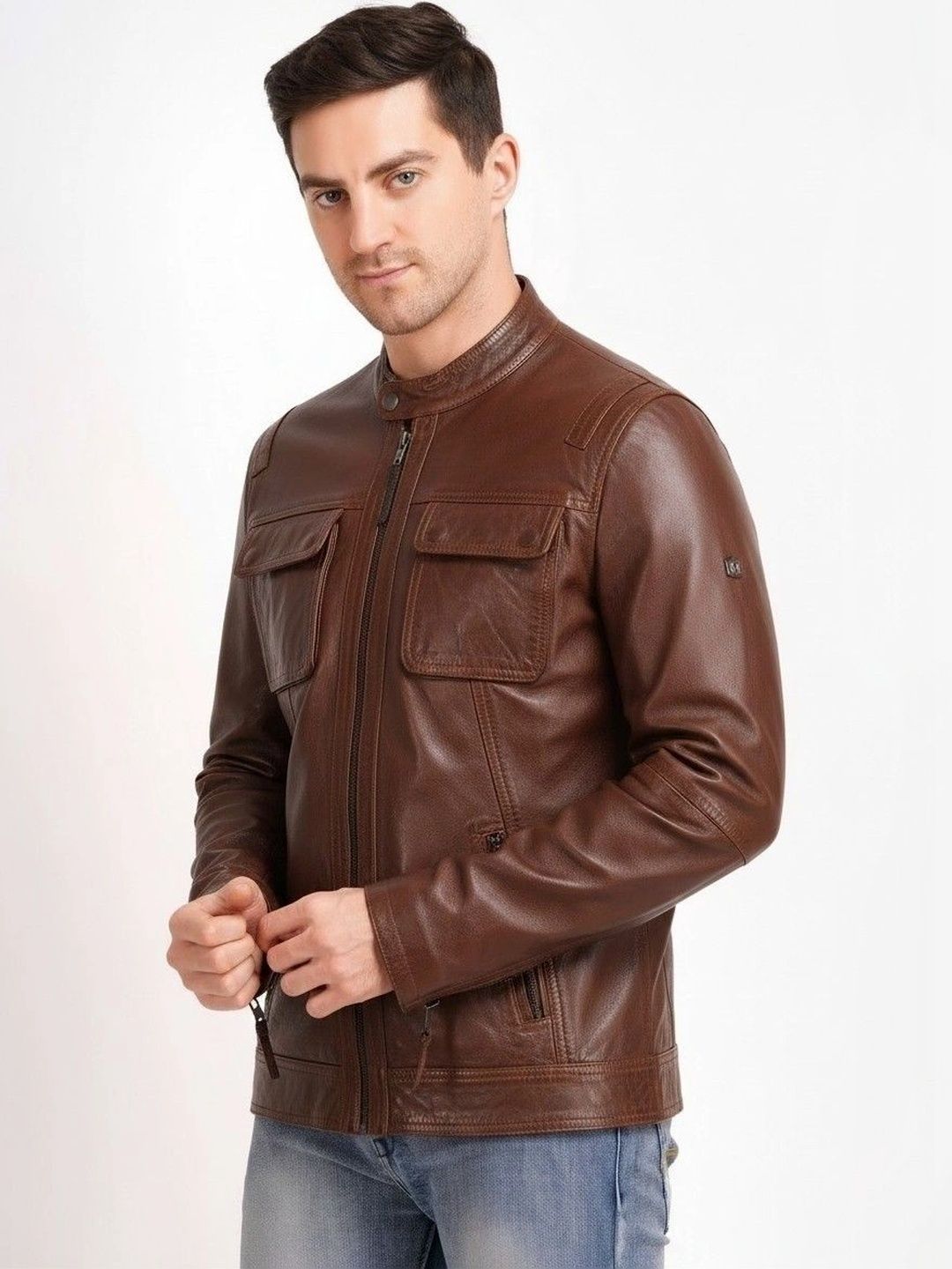Wonxon international Men Leather Leather Jacket-picture-12