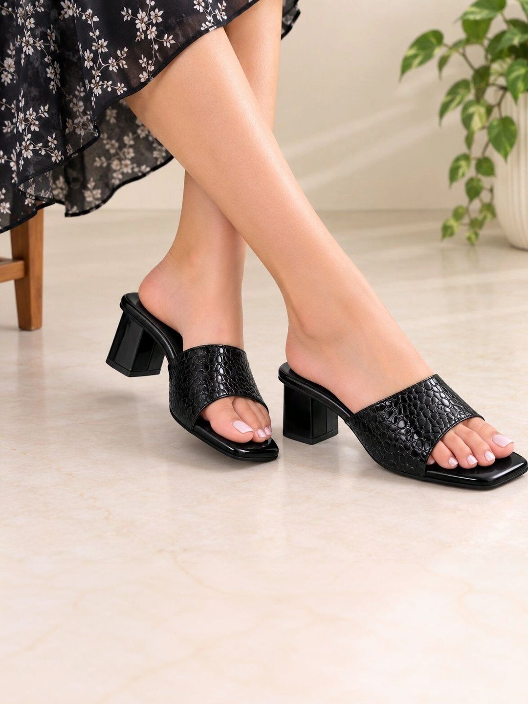 SANDALZONE Textured Block Mules-picture-25