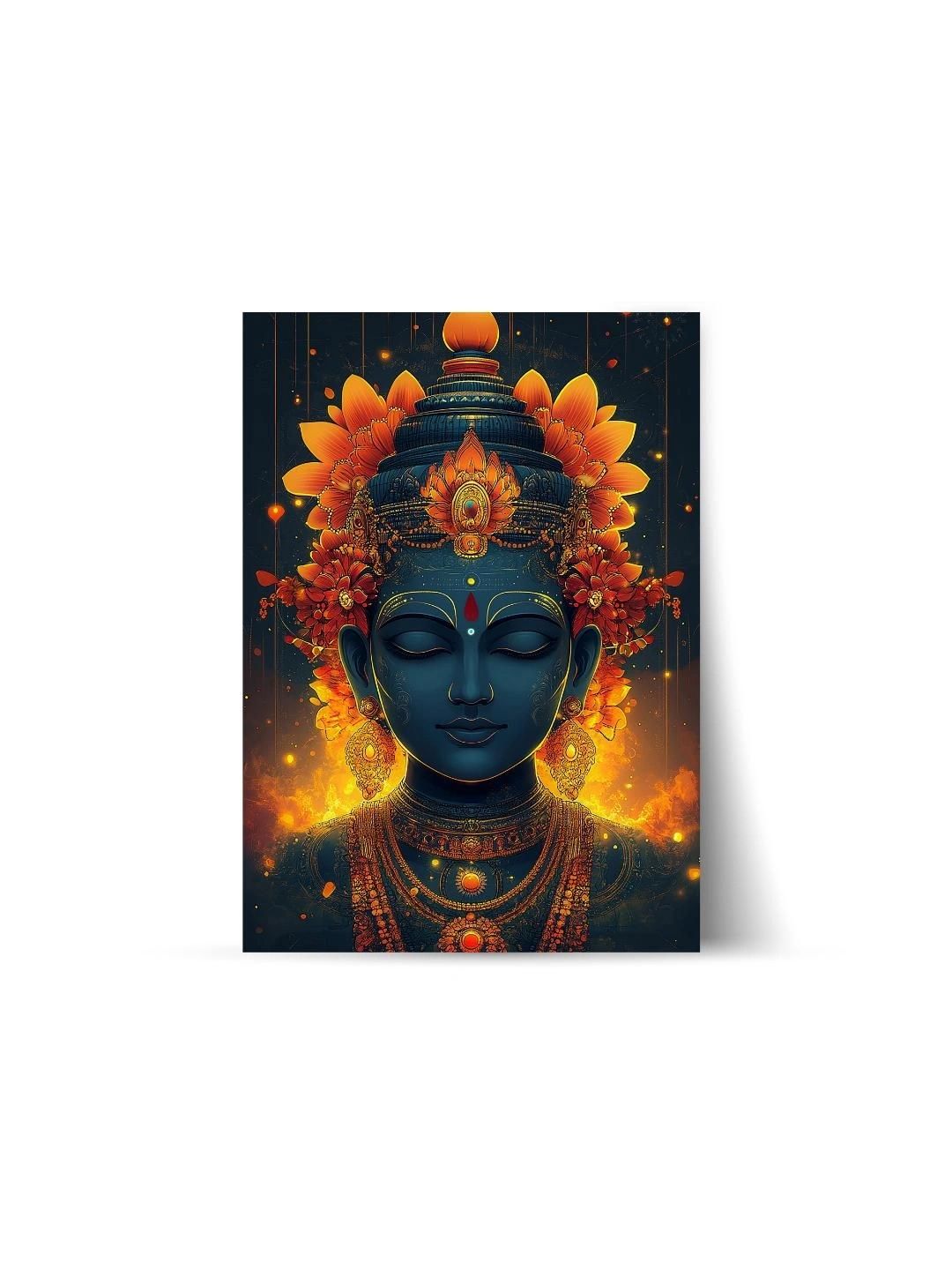 ARTOLIC Orange & Teal Blue Religious Wall Paintings-image-0