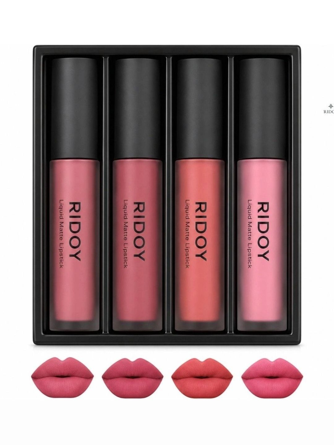 ridoy Set Of 4 Waterproof Liquid Matte Lipstick-3 ml Each - Pink Nude-Rose Nude-Peach Nude-picture-35