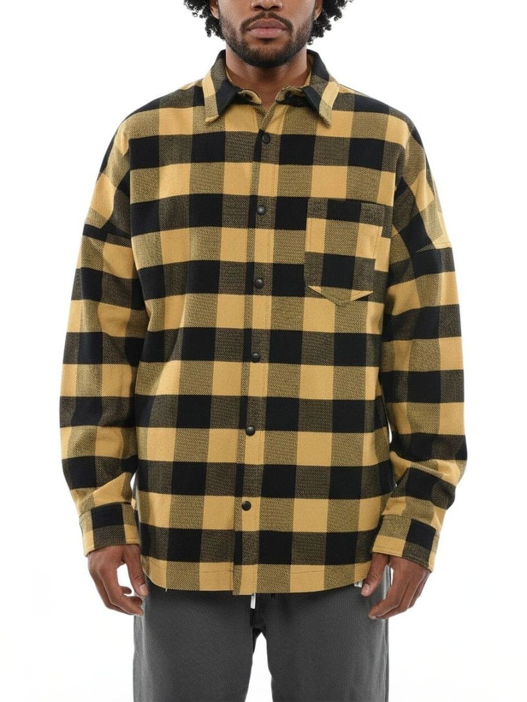 Palm Angels Men Buffalo Checks Checked Casual Shirt-picture-30