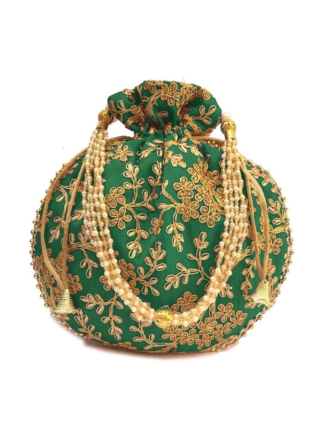 MaaCare Embroidered Embellished Potli Clutch-picture-38