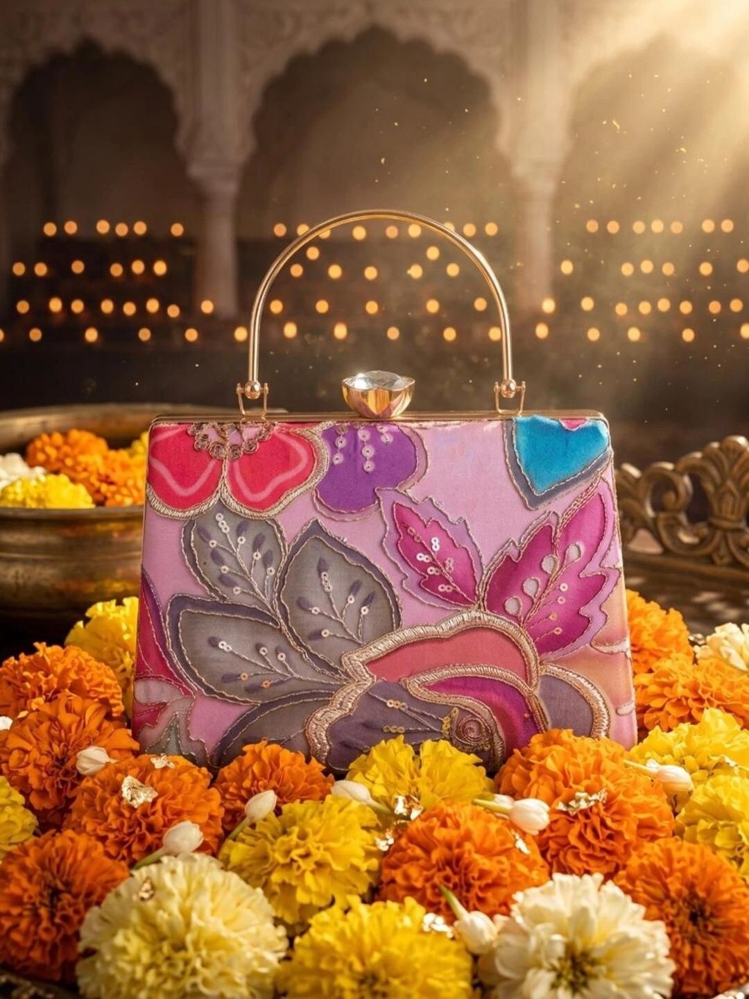 Nui Floral Printed Structured Handheld Bag-picture-19