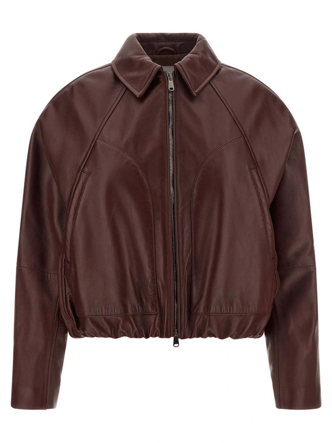 Brunello Cucinelli Women Leather Bomber Jacket-picture-13